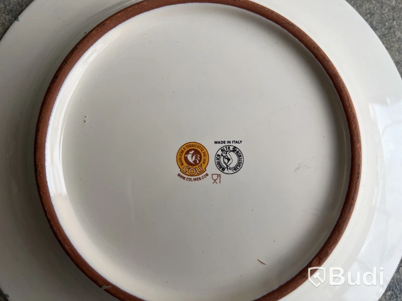 4 st. tallrikar Fratteli Coli Classic Spruzzi, 19 cm, grön