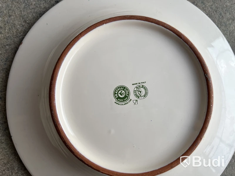 4 st. tallrikar Fratteli Coli Classic Spruzzi, 18 cm, grön