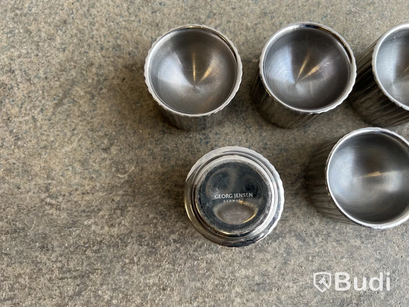 6 st. Äggkoppar Bernadotte Kollektion Georg Jensen