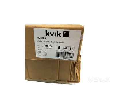 2 st. Barstol med ryggstöd Jigger HV9066, svart/mörk ek