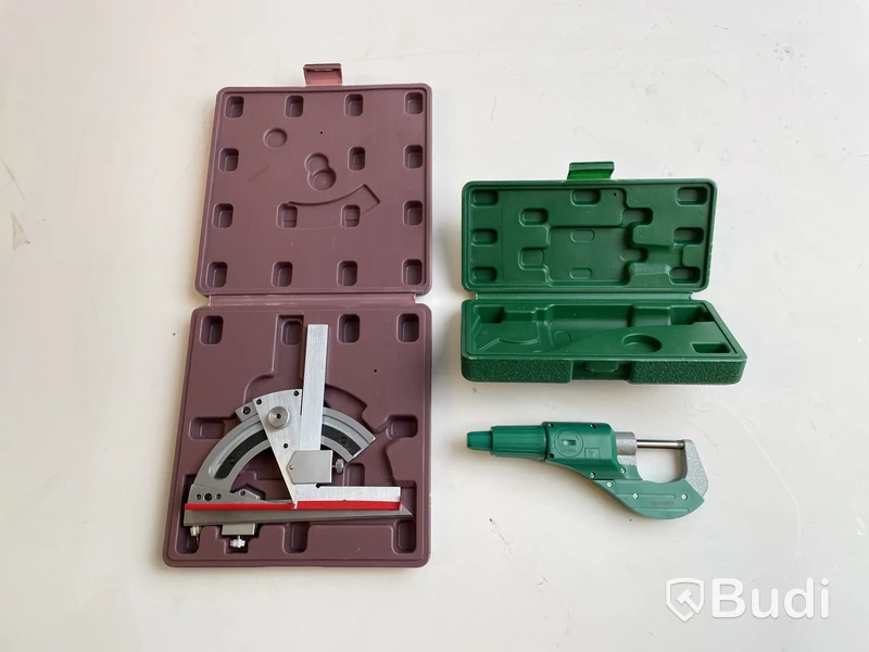 Vinkellinjal 0-320 grader samt digital yttre mikrometer