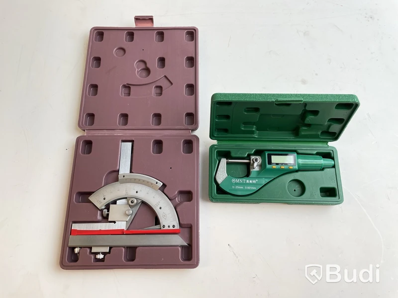 Vinkellinjal 0-320 grader samt digital yttre mikrometer