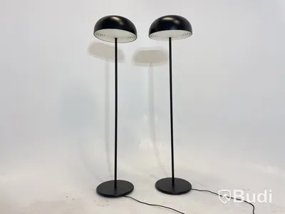 2 st. Golvlampor, Ikea Nymåne, svarta