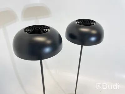 2 st. Golvlampor, Ikea Nymåne, svarta