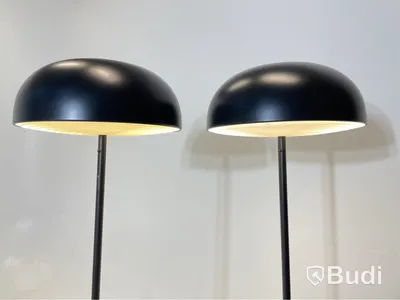 2 st. Golvlampor, Ikea Nymåne, svarta