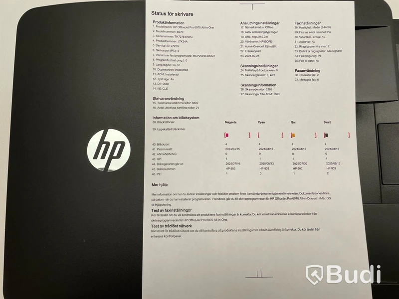 Skrivare HP, Office Jet Pro 6970
