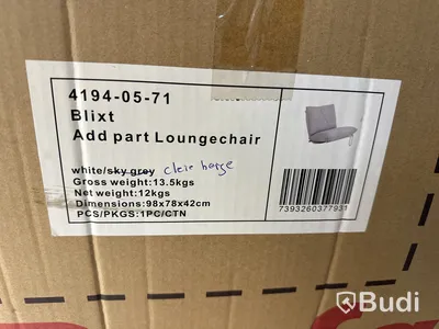 Påbyggnadsmodul Loungestol Brafab Blixt, vit/beige