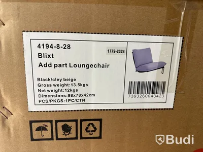 Påbyggnadsmodul Loungestol Brafab Blixt, svart/beige