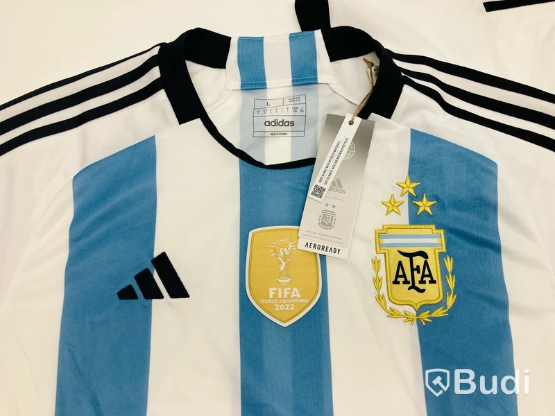 2 st. Supportertröjor Adidas Argentina, stl. L