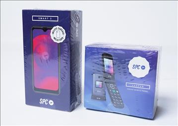 2 st mobiltelefoner - SPC Smart 2 Android smartphone samt SPC Jasper Senior Mobile Phone