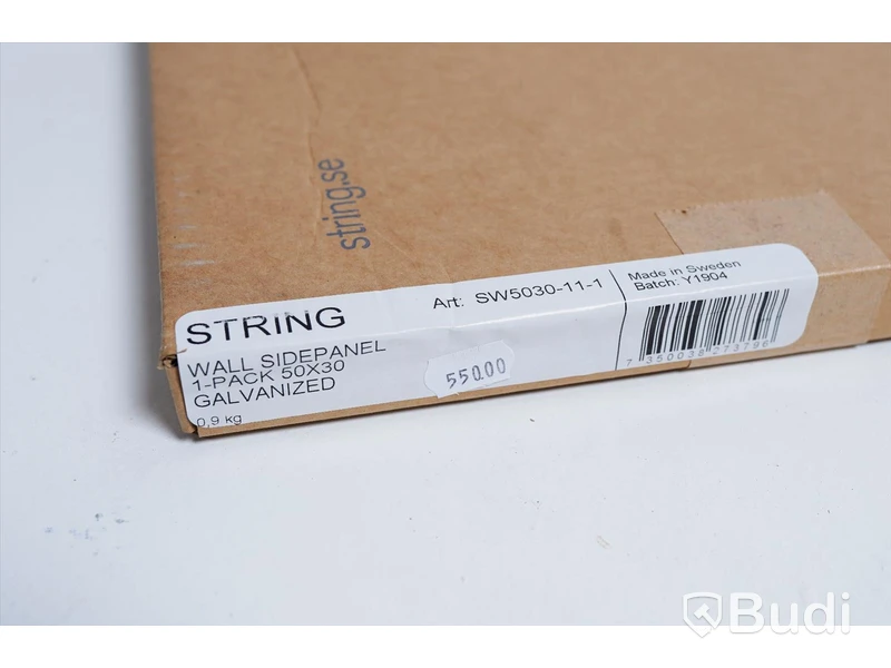 Sidopanel, vägg - STRING Wall Sidepanel 1-pack, galvaniserad. Ordpris: 550 kr