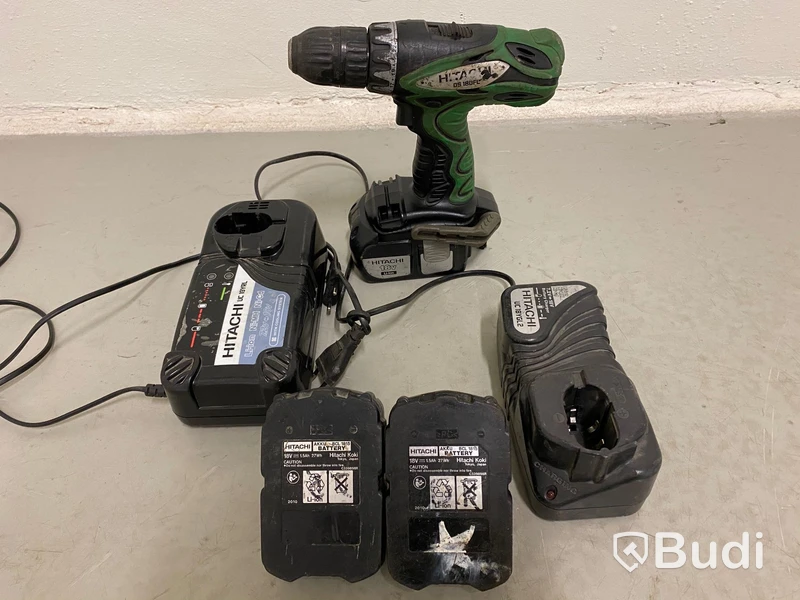 Skruvdragare Hitachi DS 18DFL med 3 st batterier och 2st laddare_testtwta