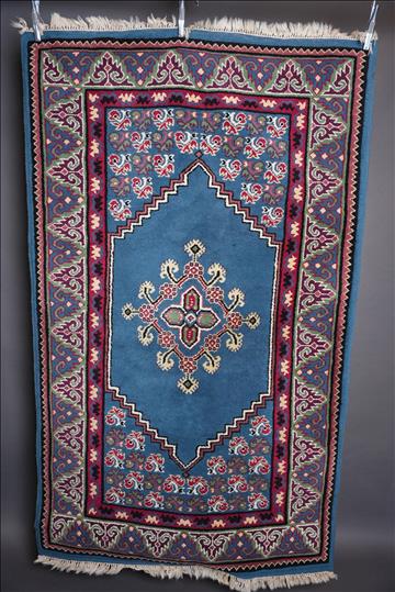 Matta 130x210 cm - Blå, orientaliskt mönster