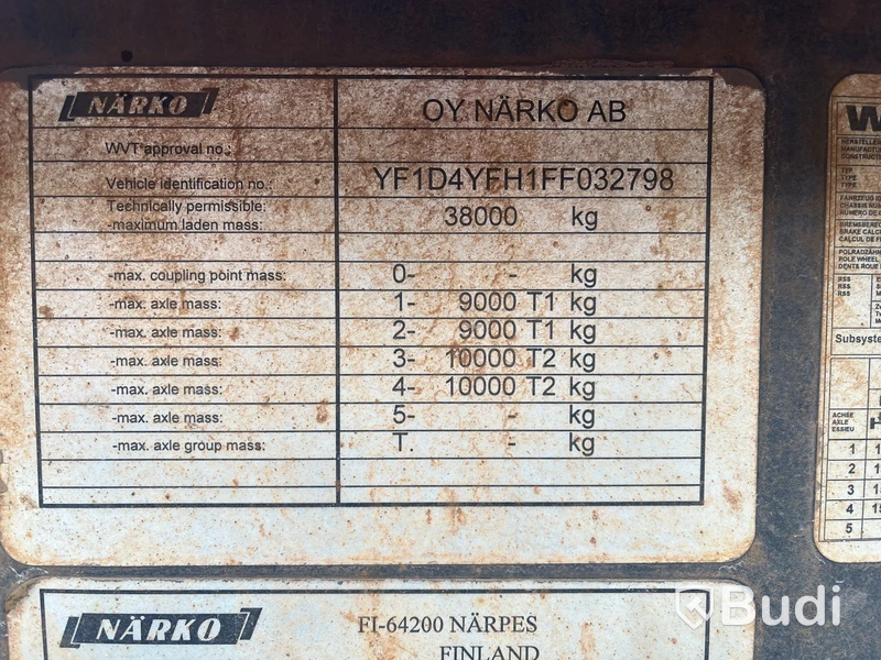 Lastväxlarsläp NÄRKO D4YF51H11 -2015 | Reparationsobjekt | Avbruten försäljning