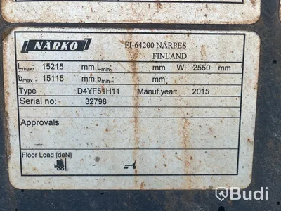 Lastväxlarsläp NÄRKO D4YF51H11 -2015 | Reparationsobjekt | Avbruten försäljning