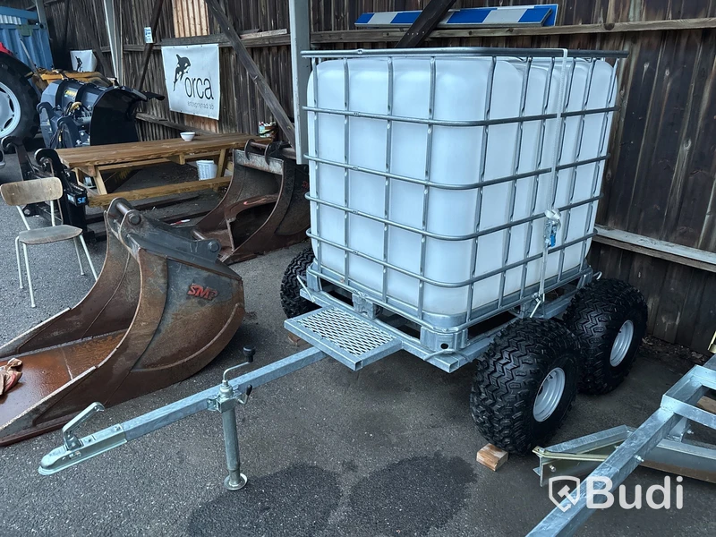 Vagn med ibc-kärl för ATV m.m.