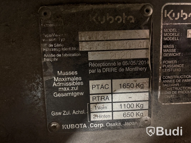 Åkgräsklippare Kubota F3090