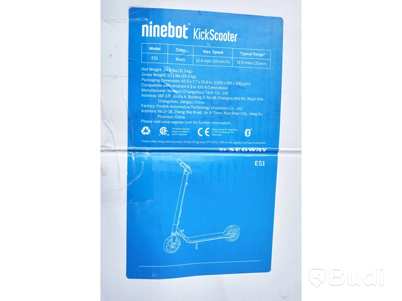 Elsparkcykel - Segway, Ninebot ES1