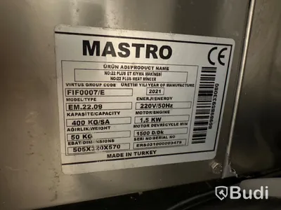 Köttkvarn Mastro EM 22.09. Tillverkad 2021