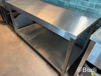Rostfri bänk & hyllor