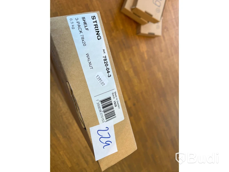 Hylla 3-pack - STRING, Walnut Ordpris: 1395 kr