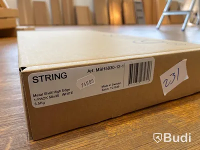 Metallhylla - STRING High Edge, Vit Ordpris: 745 kr