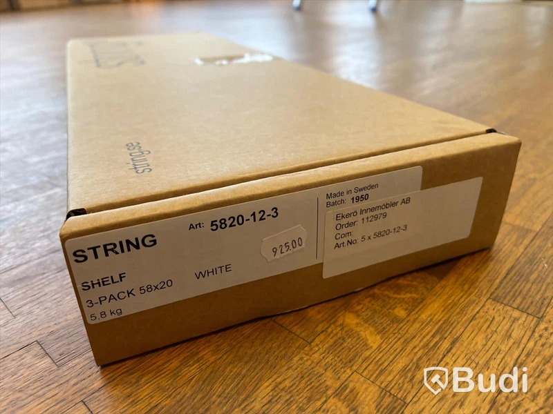 Hylla 3-pack -STRING, Vit Ordpris: 925 kr