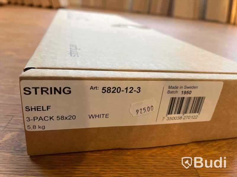 Hylla 3-pack -STRING, Vit Ordpris: 925 kr
