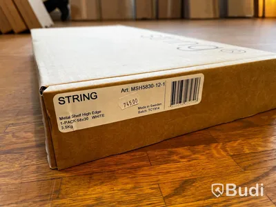 Metallhylla - STRING High Edge, Vit Ordpris: 745 kr