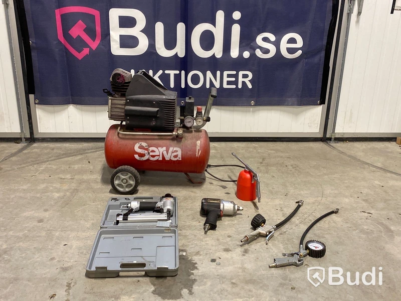 Luftkompressor Serva XR225 - 24L med tillbehör