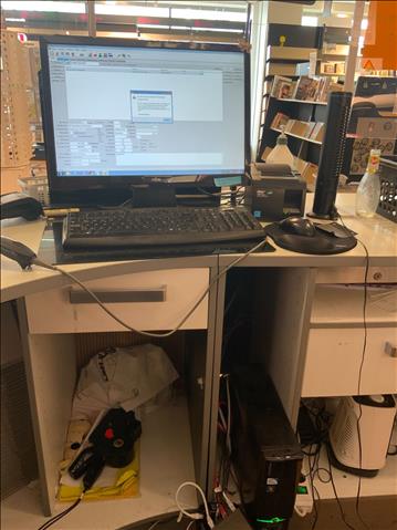 Kassadator ink streckkodsläsare skärm och kvittoskrivare Epson TSP 100 