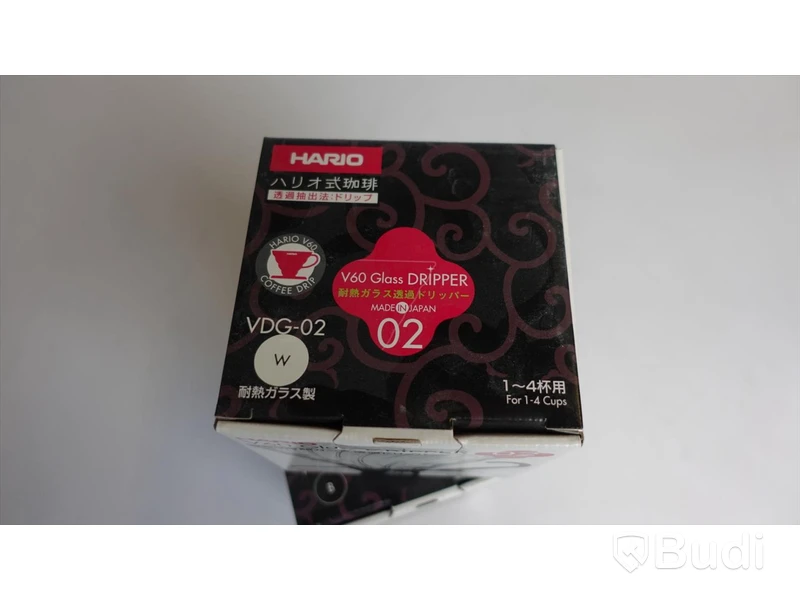 2st Hario V60 kaffeprodukter, Glass dripper samt Drip decanter