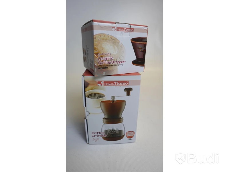 1st CafeDeTiamo Coffee Grinder samt Ceramic coffee dripper