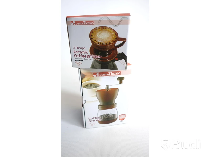 1st CafeDeTiamo Coffee Grinder samt Ceramic coffee dripper