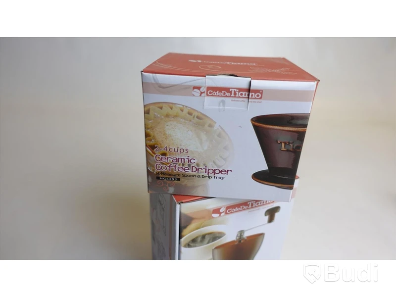 1st CafeDeTiamo Coffee Grinder samt Ceramic coffee dripper