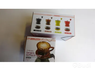 1st CafeDeTiamo Coffee Grinder samt Ceramic coffee dripper