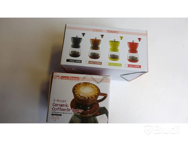 1st CafeDeTiamo Coffee Grinder samt Ceramic coffee dripper