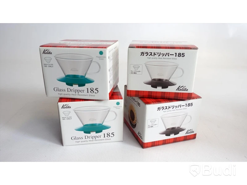 4st Kalita dripper 2st gröna och 2st mörka, i glas