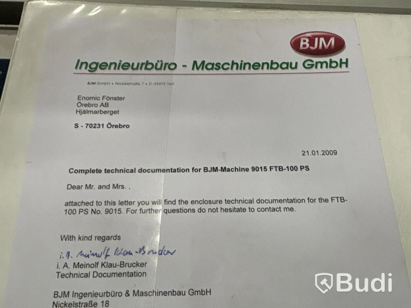 PVC-bearbetningsmaskin BDM BJM FTB 100-PS