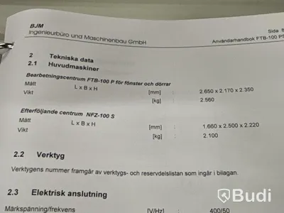 PVC-bearbetningsmaskin BDM BJM FTB 100-PS