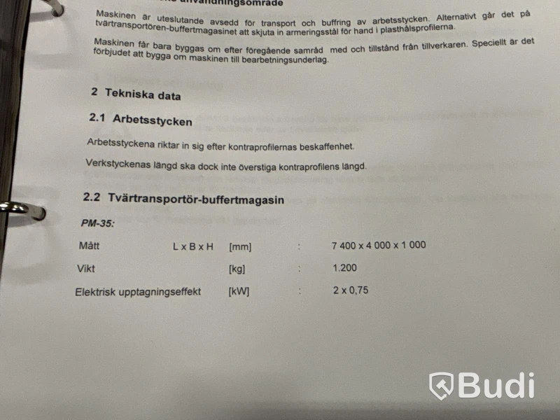 PVC-bearbetningsmaskin BDM BJM FTB 100-PS