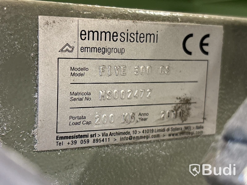 Pneumatiskt tippbart montagebord Emmegi Five 300 CS - 2010