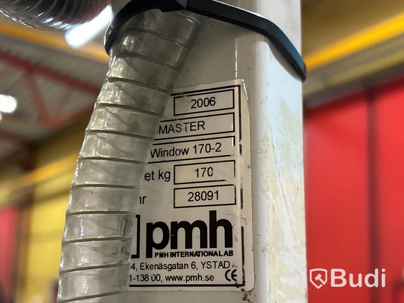 Pelarsvängkran PMH med glaslyft Vacumaster 170 kg