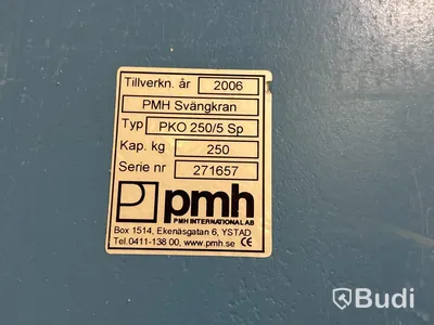 Pelarsvängkran PMH med glaslyft Vacumaster 170 kg