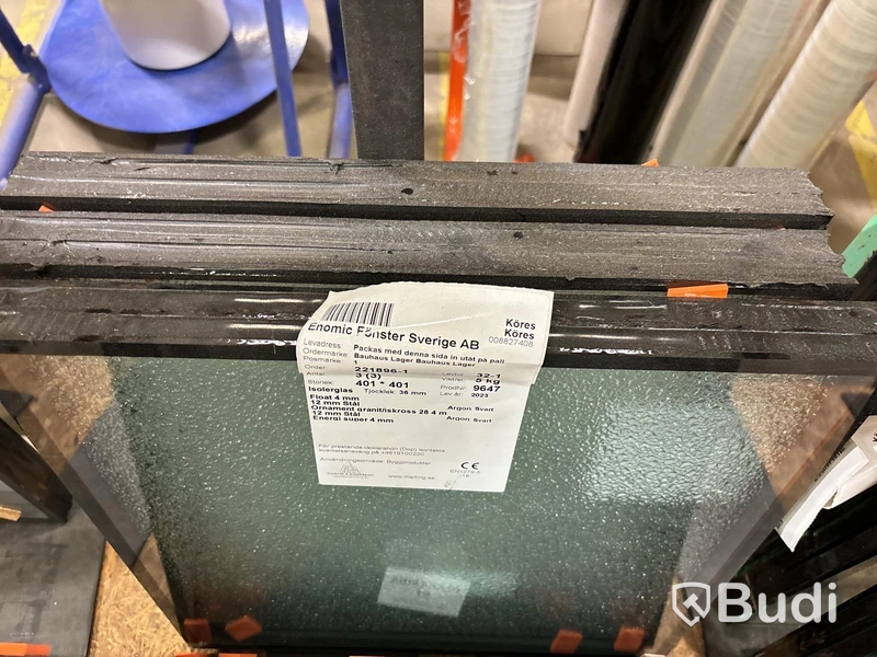 Härdat isolerglas 401x401x36 mm - 10 st