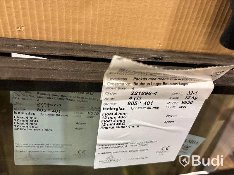Härdat isolerglas 36 mm - 5 st