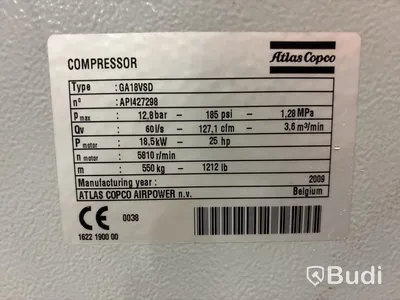 Kompressor Atlas Copco GA18VSD FF | 23496h | 2009