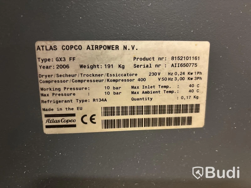 Kompressor Atlas Copco GX3 FF | 4263h | 2006