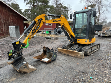 Grävmaskin med tiltrotator, LiuGong 2,75 ton -2021 - rep objekt