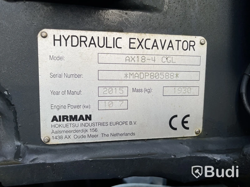 Minigrävare airman AX18